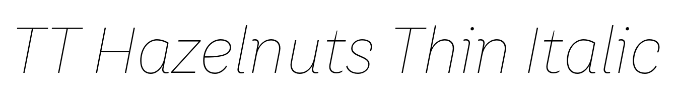 TT Hazelnuts Thin Italic